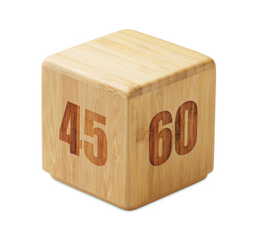 Logotrade promotional product picture of: Bamboo twist snooze timer