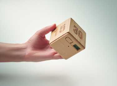 Logotrade advertising product image of: Bamboo twist snooze timer