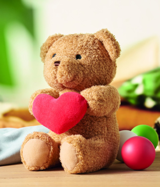 Logotrade promotional items photo of: Teddy bear with heart 23cm
