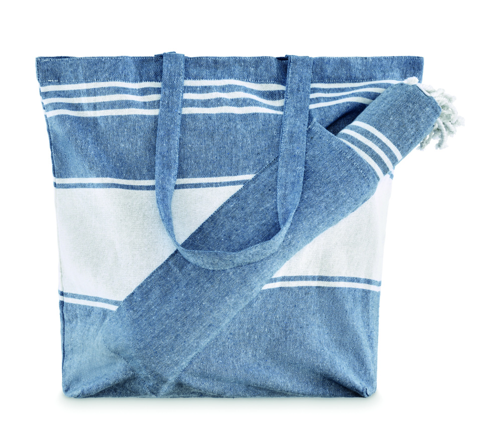 Logotrade promotional item image of: Beach bag with hammam towel
