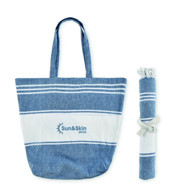 Logotrade promotional gift picture of: Beach bag with hammam towel