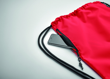 Logo trade promotional items image of: Large drawstring bag 300D RPET