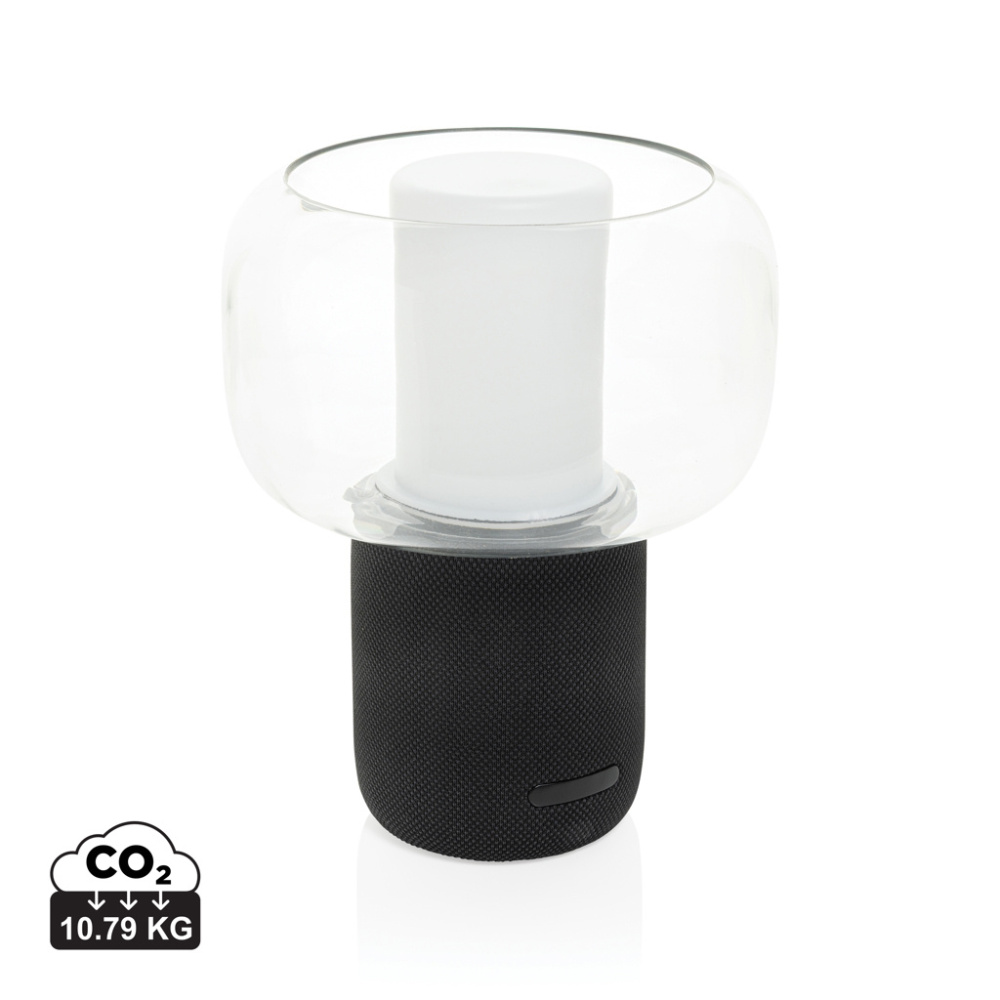 Logotrade promotional giveaway image of: Lux RCS recycled plastic 10W speaker lamp