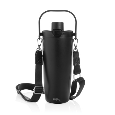 Logo trade promotional merchandise image of: Avira Ayala RCS re-steel duosip lockable crossbody tumbler