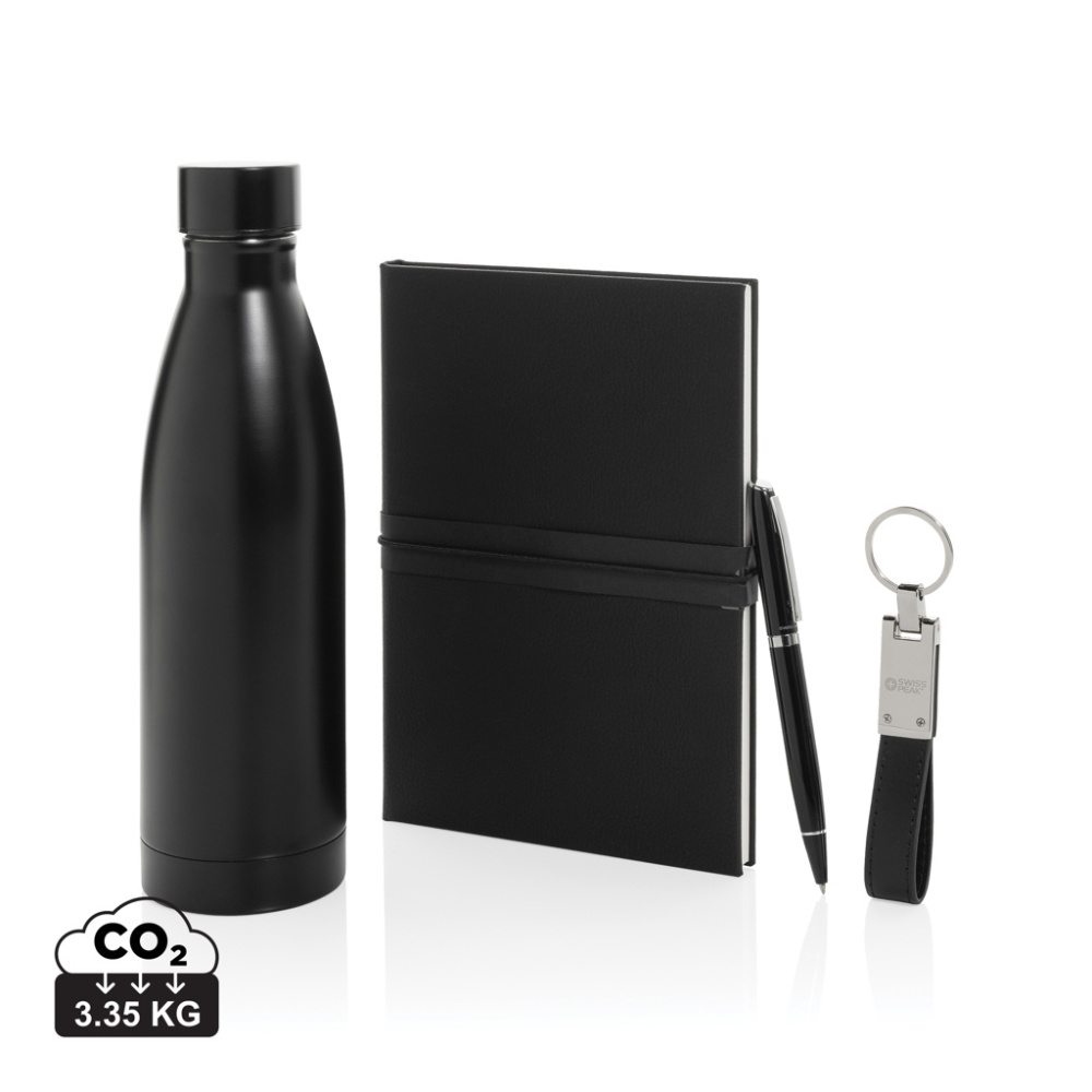 Logotrade promotional giveaway picture of: Swiss Peak RCS deluxe business gift set w/ water bottle