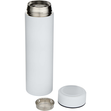 Logo trade promotional gifts picture of: Taylor 450 ml double wall stainless steel flask with tea strainer