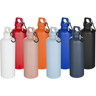 Logotrade business gift image of: Oregon 750 ml solid colour RCS recycled plastic water bottle with carabiner