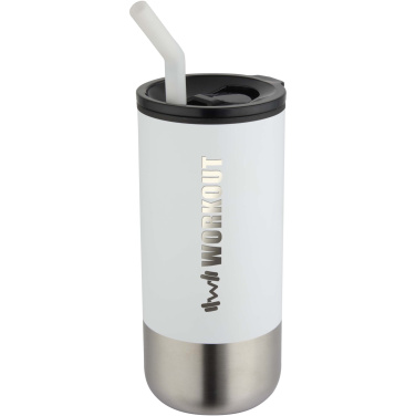 Logotrade corporate gift picture of: Grayson 480 ml RCS recycled insulated tumbler with straw