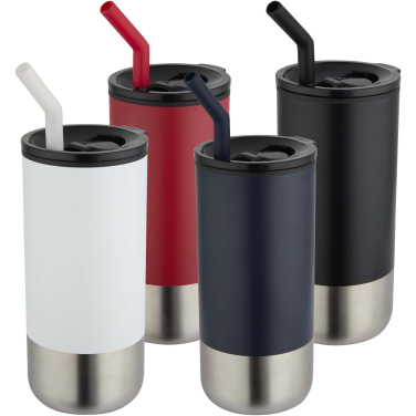 Logo trade advertising products picture of: Grayson 480 ml RCS recycled insulated tumbler with straw