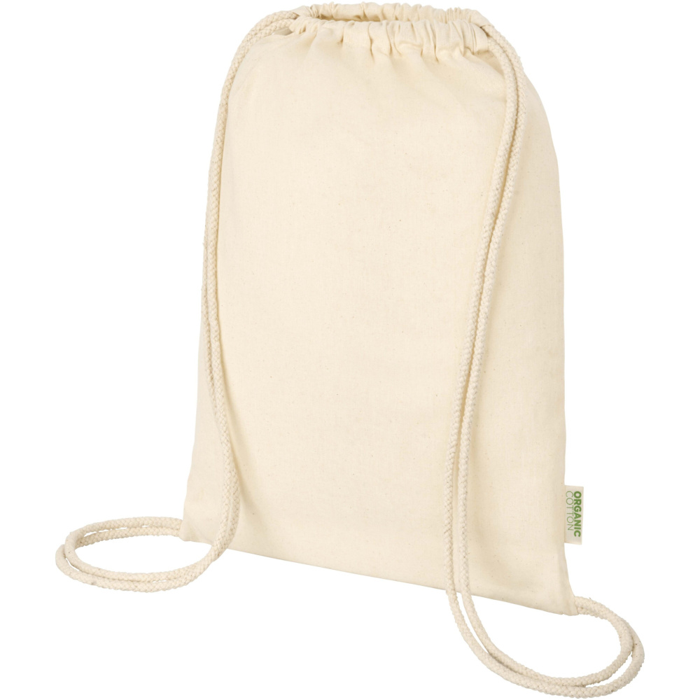 Logotrade promotional giveaway picture of: Odisha 100 g/m² OCS organic drawstring bag 5L