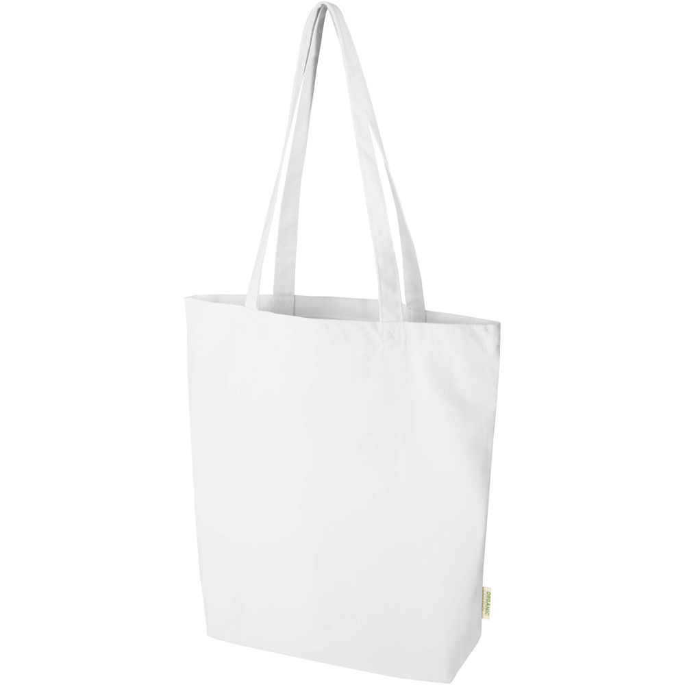 Logo trade advertising products picture of: Odisha 180 g/m² OCS organic wide bottom tote bag 11L