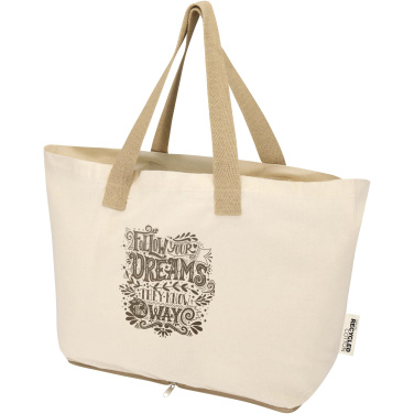 Logotrade promotional item image of: Sierra 140 g/m² GRS recycled foldable cotton tote bag 7L
