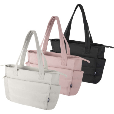 Logotrade promotional giveaway picture of: Puffer 15.6" GRS recycled laptop tote bag 18L