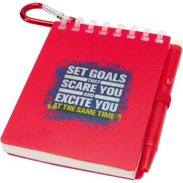 Logotrade promotional giveaway picture of: Lig Mini recycled outdoor soft cover notebook and ballpoint pen set (black ink)