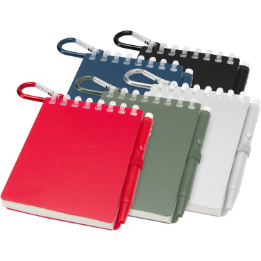 Logo trade promotional items picture of: Lig Mini recycled outdoor soft cover notebook and ballpoint pen set (black ink)