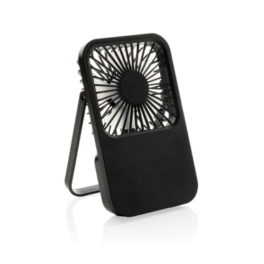 Logo trade corporate gift photo of: Aervina RCS recycled plastic re-chargeable desk fan