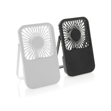 Logo trade promotional gifts picture of: Aervina RCS recycled plastic re-chargeable desk fan