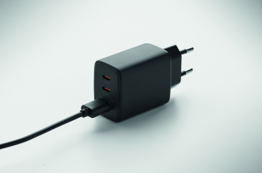 Logotrade promotional item image of: EU 2-pole wall adapter/charger