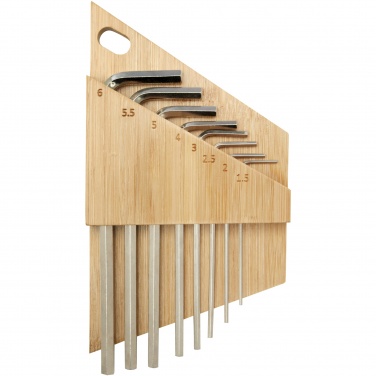 Logotrade reklaamkingi foto: Bambusest kuuskantvõtmete komplekt