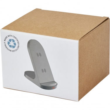 Logo trade meene pilt: Loop 15W kahe mähisega RCS taaskasutatud plastist juhtmevaba laadimisalus