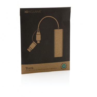 Logotrade reklaamkingituse foto: Terra RCS taaskasutatud alumiiniumist jaotur 3 USB-pordiga