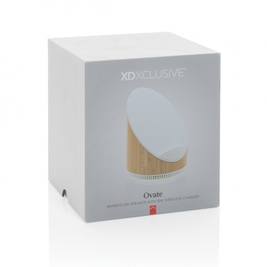 Logotrade firmakingitused pilt: Ovate bambusest 5W kõlar koos 15W juhtmevaba laadijaga
