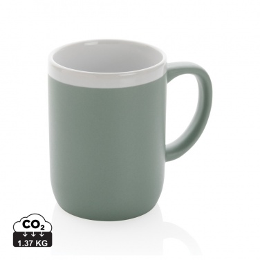 Logotrade reklaamkingi foto: Valge äärega keraamiline kruus 300ml