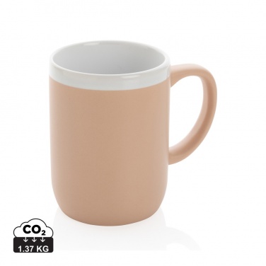 Logotrade reklaamtoote foto: Valge äärega keraamiline kruus 300ml