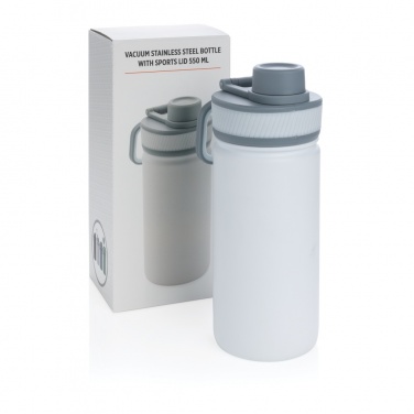 Logotrade meene foto: Roostevabast terasest vaakumpudel spordikaanega 550ml