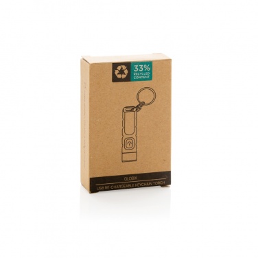 Logotrade reklaamkingi foto: Globix RCS taaskasutatud plastist USB taaslaetav võtmehoidja taskulamp