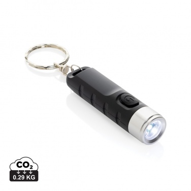 Logotrade ärikingi foto: Globix RCS taaskasutatud plastist USB taaslaetav võtmehoidja taskulamp