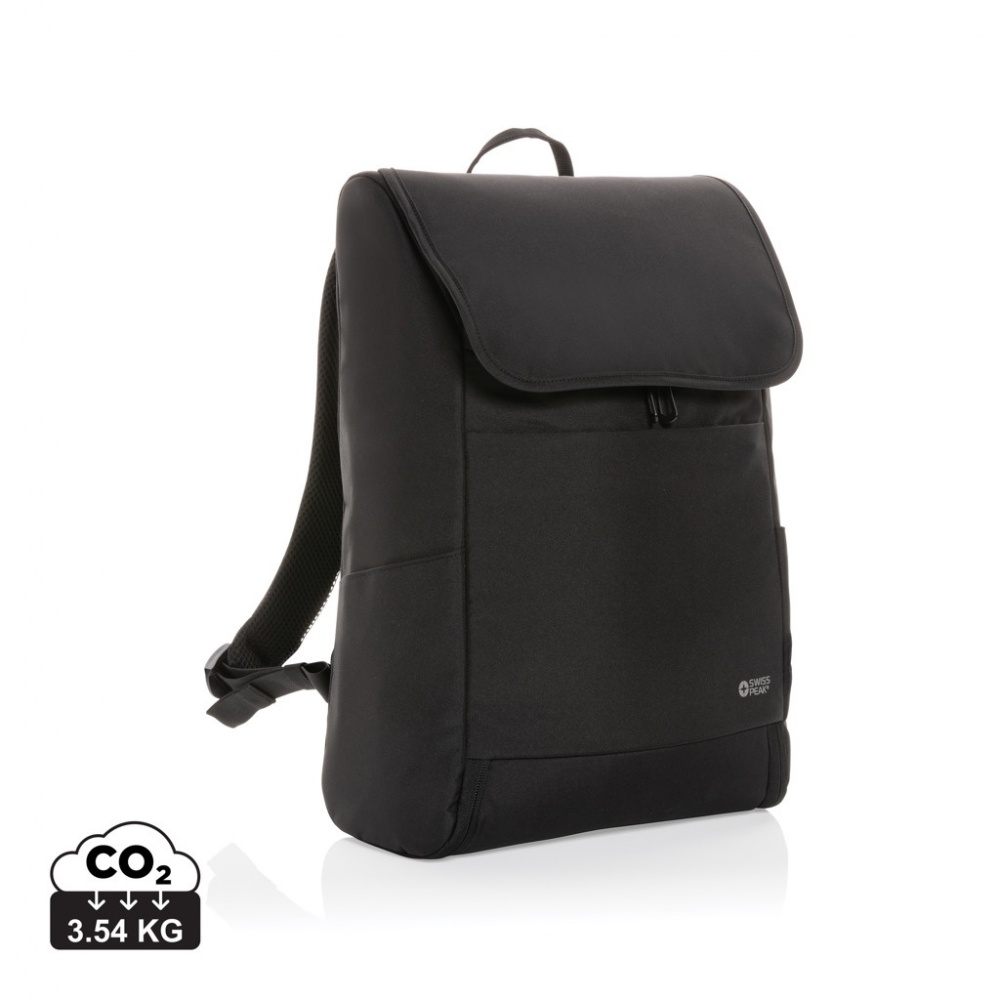 Logo trade firmakingituse pilt: Swiss Peak Fern AWARE™ RPET 15,6-tolline tõmblukuga seljakott