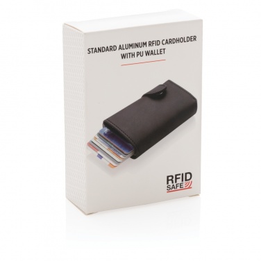 Logotrade reklaamkingitused pilt: Standardne alumiiniumist RFID kaardihoidja PU rahakotiga