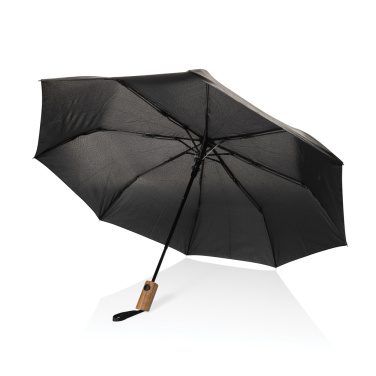 Logotrade meened pilt: Kaycey 21" AWARE™ RPET Akaatsiapuidust mini-automaatne vihmavari