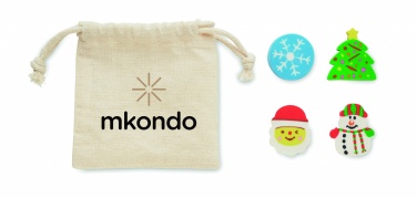 Logo trade reklaamkingi pilt: Komplektis 4 jõuluteemalist kustukummi