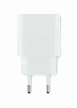 Logo trade ärikingi pilt: 20W 2-pordiline USB-laadija EU pistik
