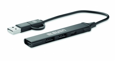 Logotrade reklaamkingituse foto: USB 4 pordiga jaotur 19 cm