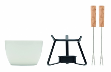 Logo trade firmakingi pilt: Keraamiline fondüü komplekt 240 ml