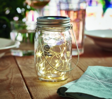Logo trade reklaamkingituse pilt: Solar mason jar välivalgusti