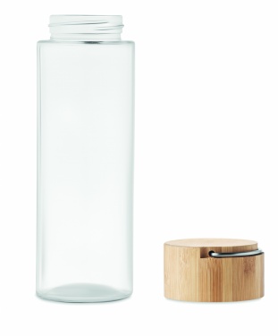 Logotrade firmakingitused pilt: Klaaspudel 500ml bambusest kaas