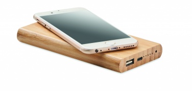 Logo trade reklaamkingituse pilt: 6000 mAh bambusest akupank