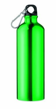Logotrade ärikingituse foto: Ühekordse seinaga 750 ml alumiiniumist pudel koos karabiiniga, kohandatava trükilahendusega