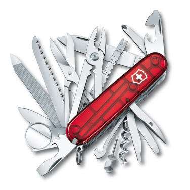 Logotrade reklaamtooted pilt: Taskunuga SwissChamp, läbipaistev Victorinox