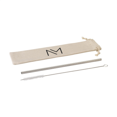 Logotrade ärikingi foto: Korduvkasutatav ECO Straw Set roostevabast terasest joogikõrs