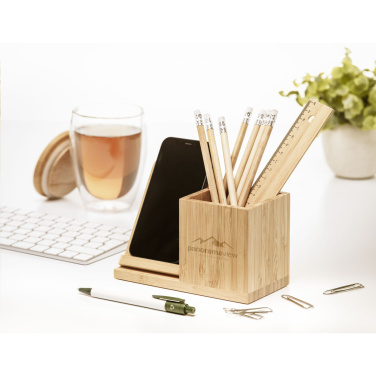Logotrade reklaamkingid pilt: Bamboo Boss 15W laadija/pliiatsihoidja