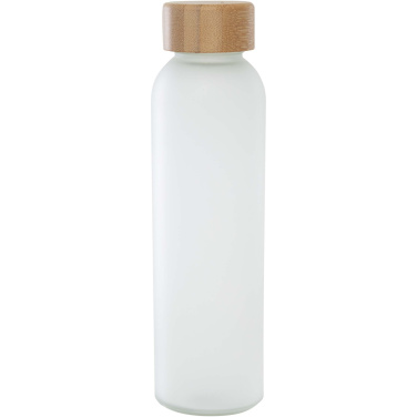 Logotrade meened pilt: Lume 500 ml matt klaaspudel bambusest korgiga