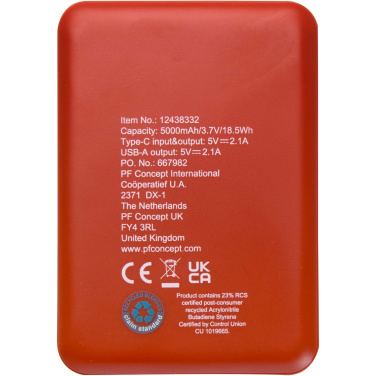 Logotrade meened pilt: Asama 5000 mAh Type-C taaskasutatud plastist akupank