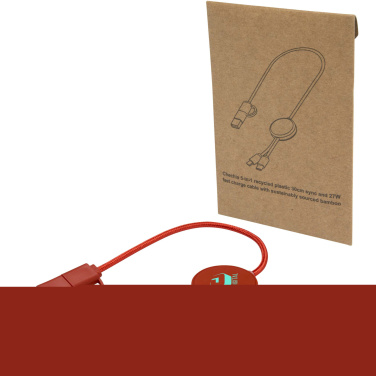 Logotrade reklaamkingitused pilt: Citala 5-in-1 taaskasutatud plastist 30 cm kiirlaadimiskaabel