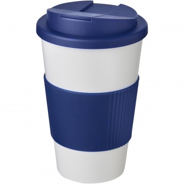 Logotrade mainostuote tuotekuva: Americano® 350 ml muki, läikyttämätön kansi, grippi
