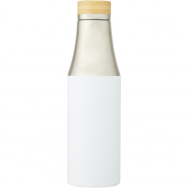 Logo trade mainostuotet tuotekuva: Hulan 540 ml:n kuparityhjiöeristetty pullo bambukorkilla, ruostumatonta terästä